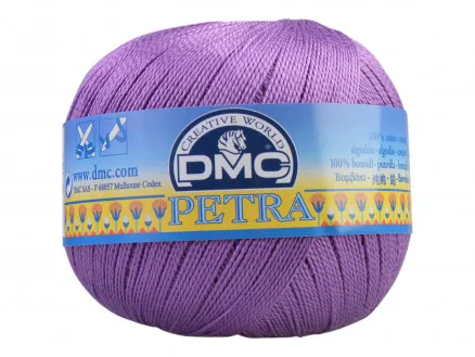 DMC Petra No. 5 Crochet Yarn Unicolor 53837 Purple