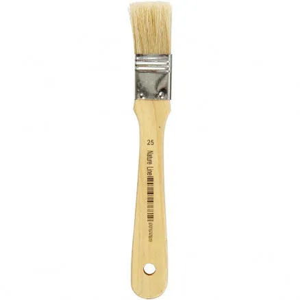Varnish brush, L: 18.5 cm, W: 25 mm, flat, 12 pcs / 12 pk.